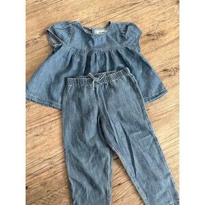 Old navy - 2T - 2 pcs top and pant chambray set